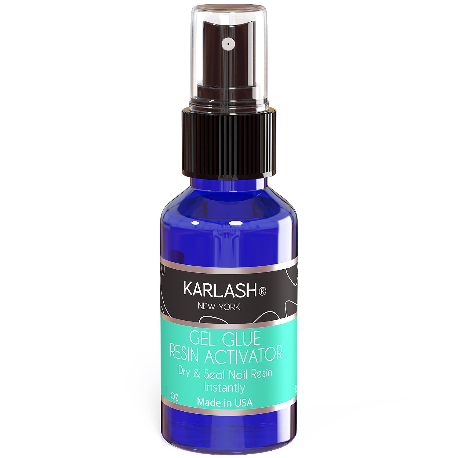 Karlash Nail Resin Gel Glue Activator 1 oz Dry Nail Glues Resin Instantly  for Gel and Silk Wraps
